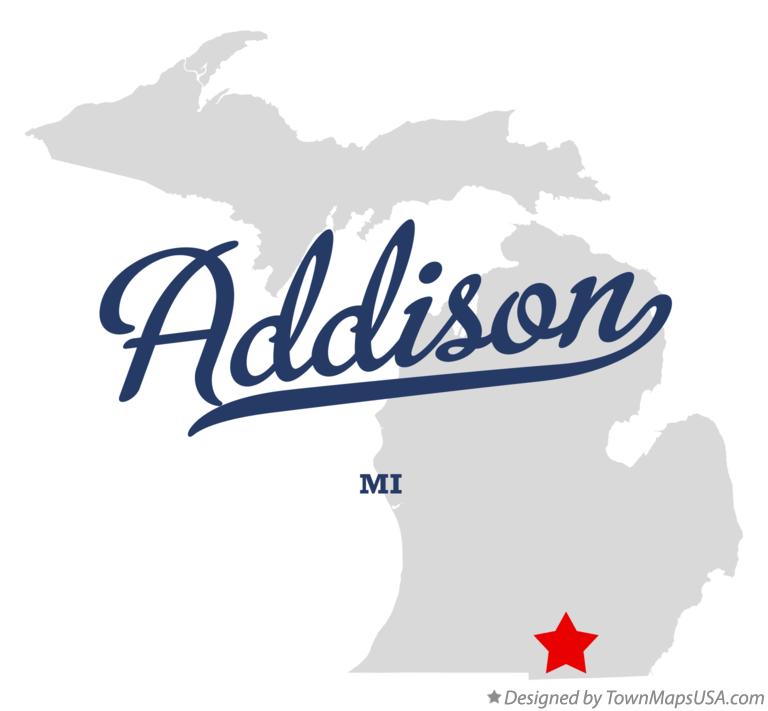 Map of Addison Michigan MI