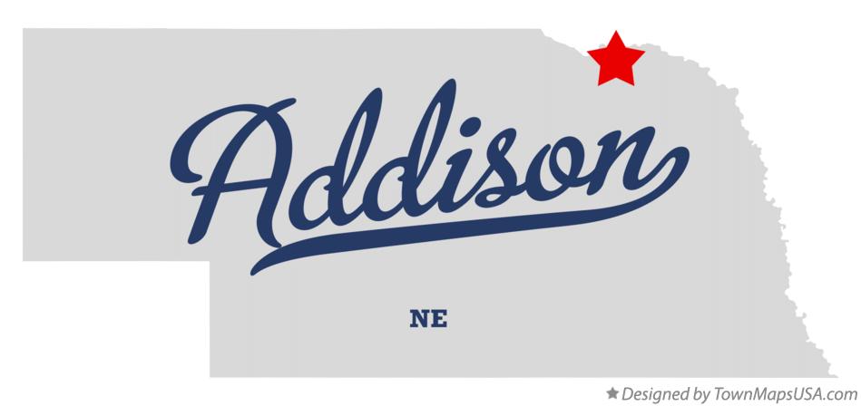 Map of Addison Nebraska NE
