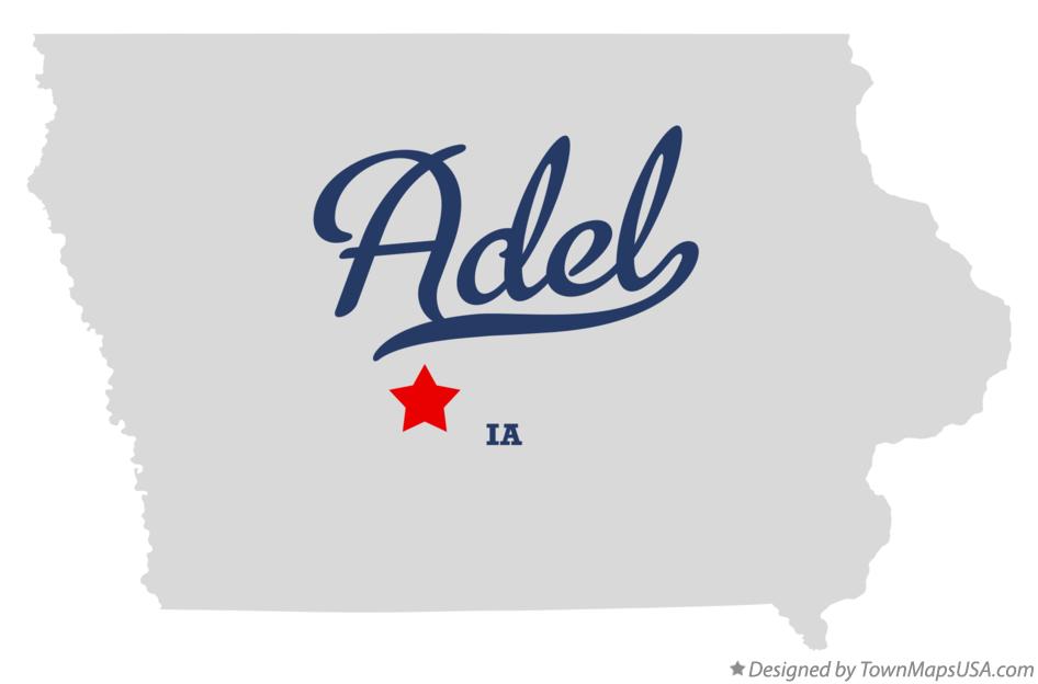 Map of Adel Iowa IA