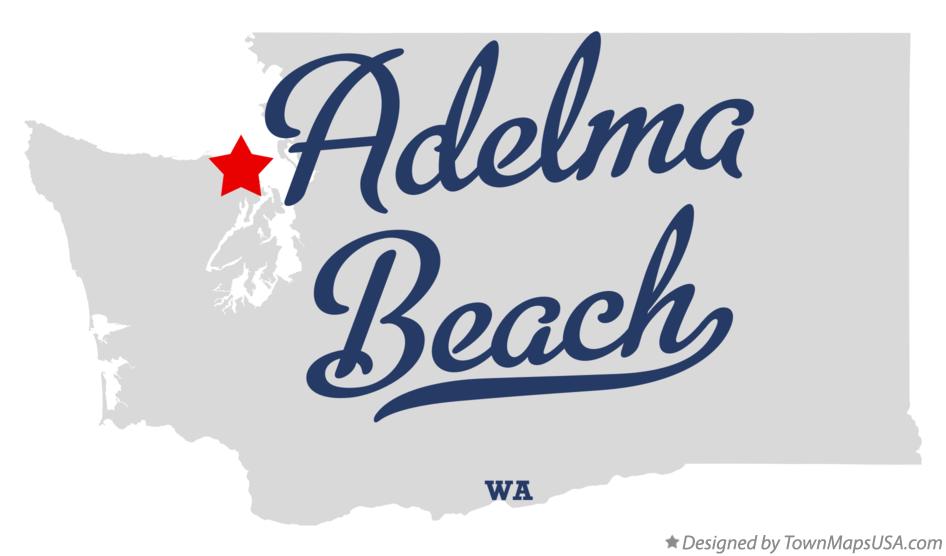 Map of Adelma Beach Washington WA