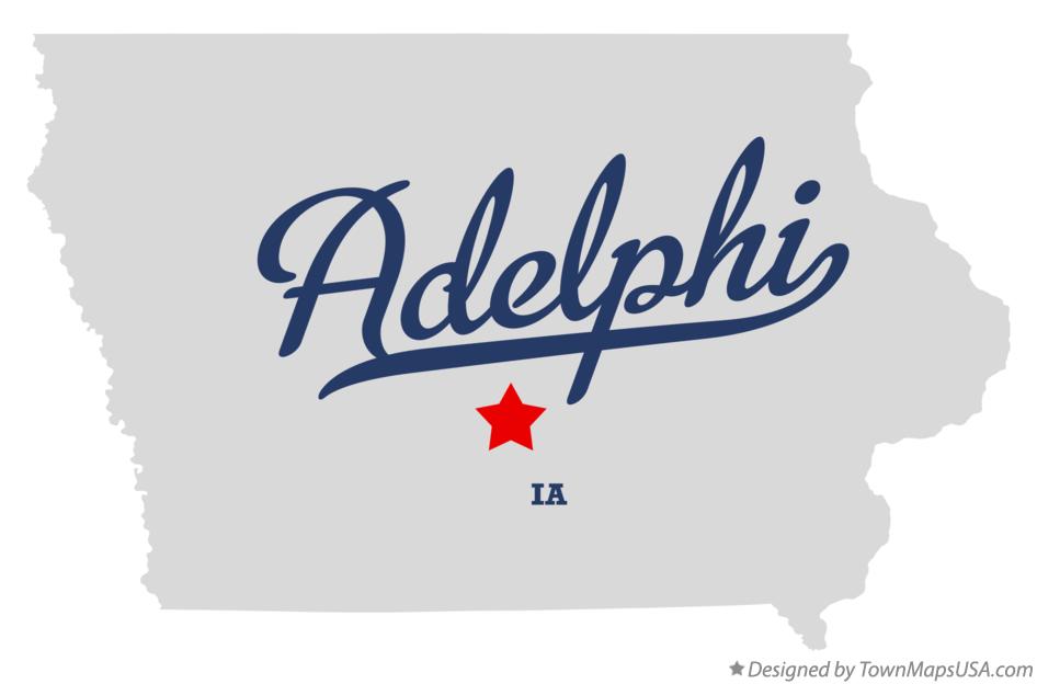 Map of Adelphi Iowa IA