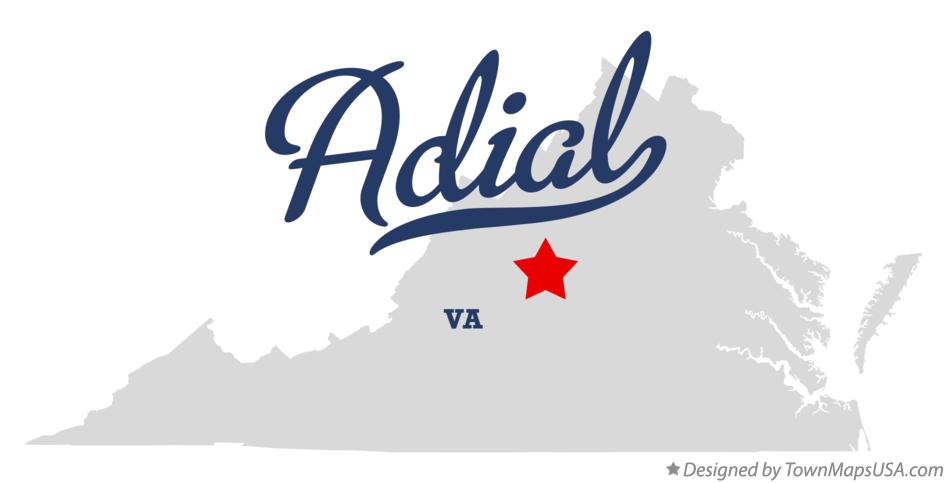 Map of Adial Virginia VA
