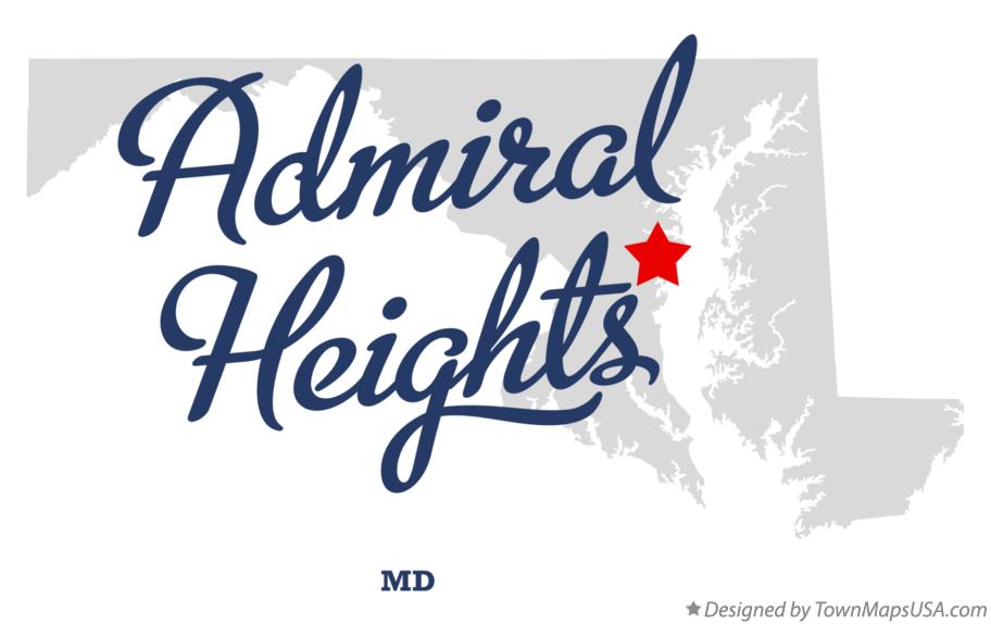 Map of Admiral Heights Maryland MD