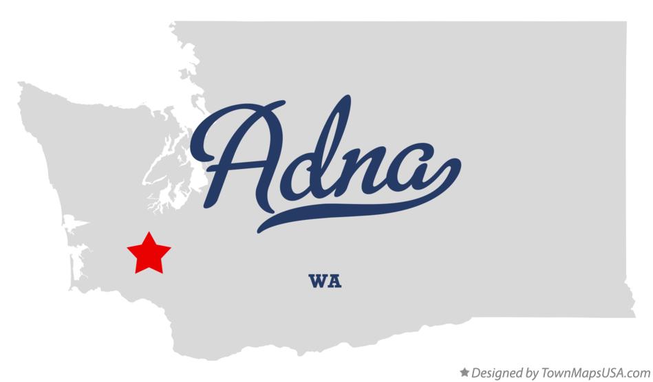 Map of Adna Washington WA