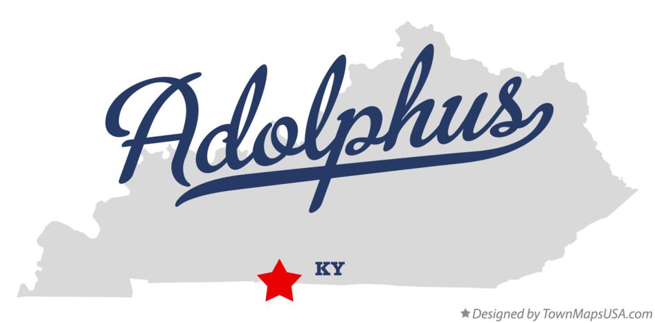 Map of Adolphus Kentucky KY