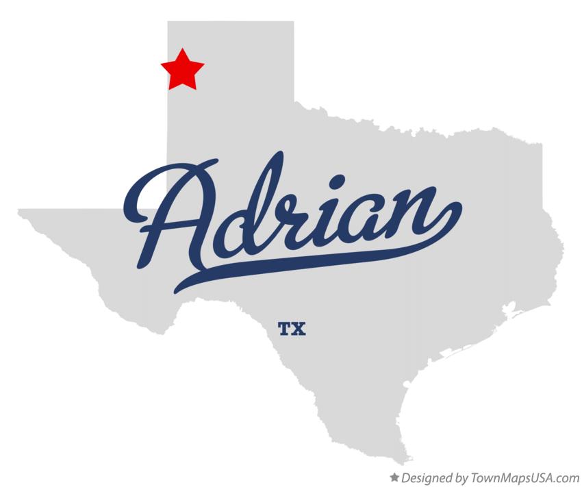 Map of Adrian Texas TX