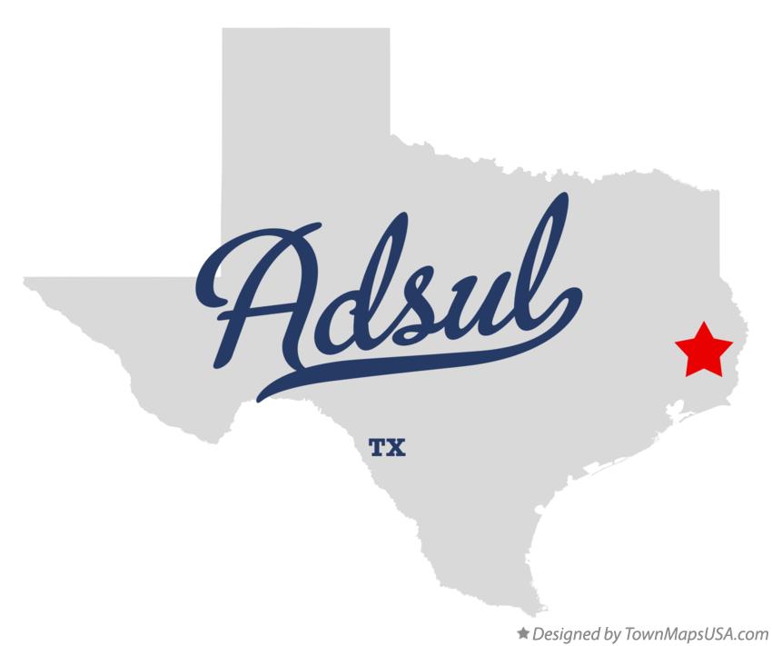Map of Adsul Texas TX