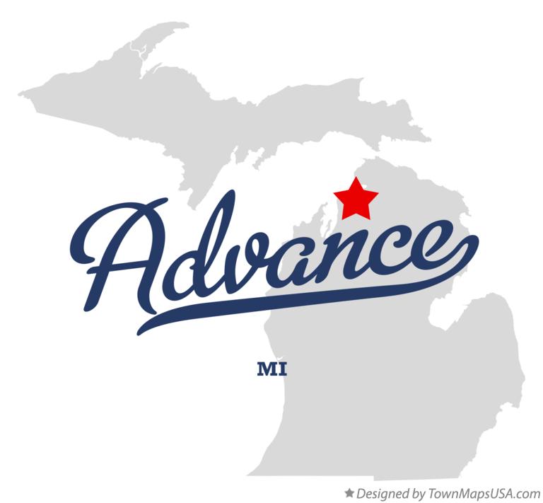 Map of Advance Michigan MI