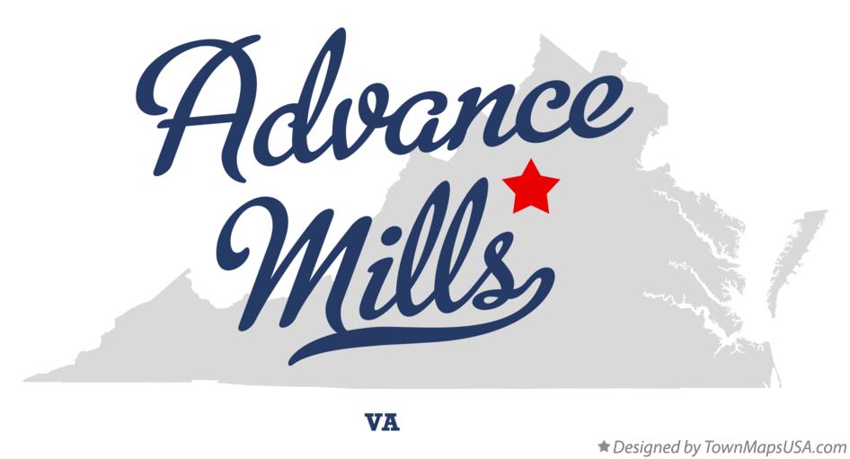 Map of Advance Mills Virginia VA