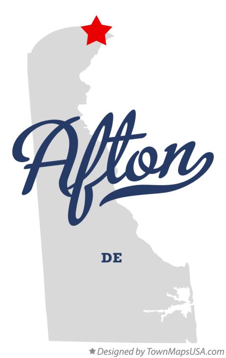 Map of Afton Delaware DE