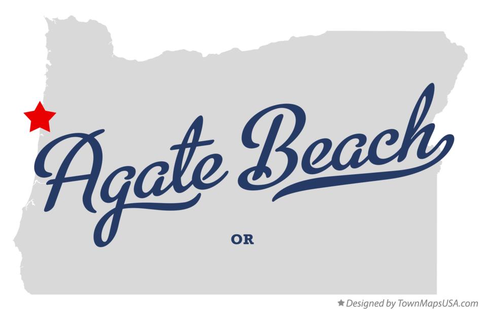 Map of Agate Beach Oregon OR