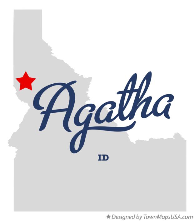 Map of Agatha Idaho ID