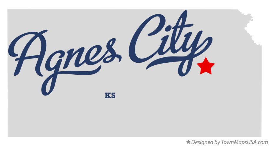 Map of Agnes City Kansas KS
