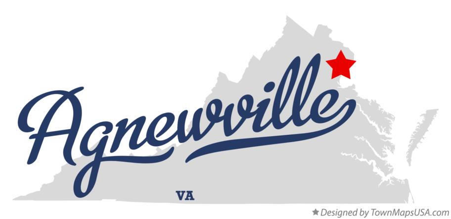 Map of Agnewville Virginia VA