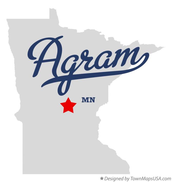 Map of Agram Minnesota MN