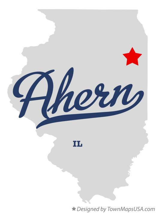 Map of Ahern Illinois IL