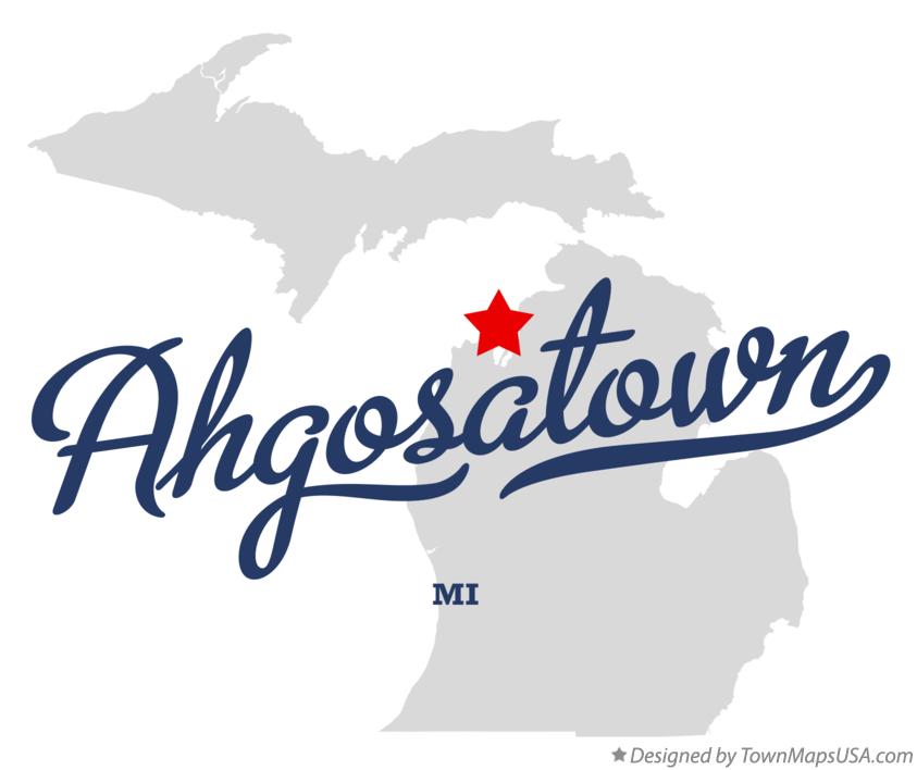 Map of Ahgosatown Michigan MI