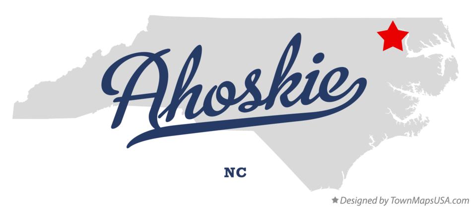 Map of Ahoskie North Carolina NC