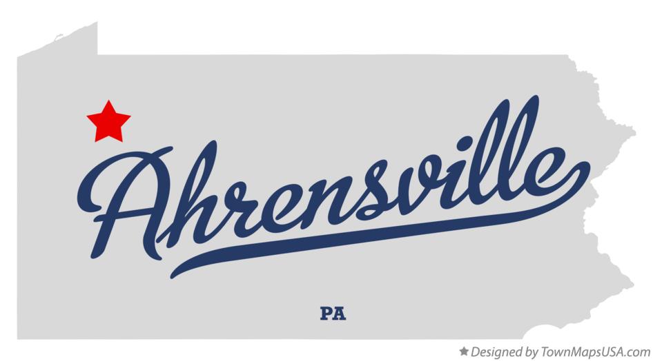 Map of Ahrensville Pennsylvania PA
