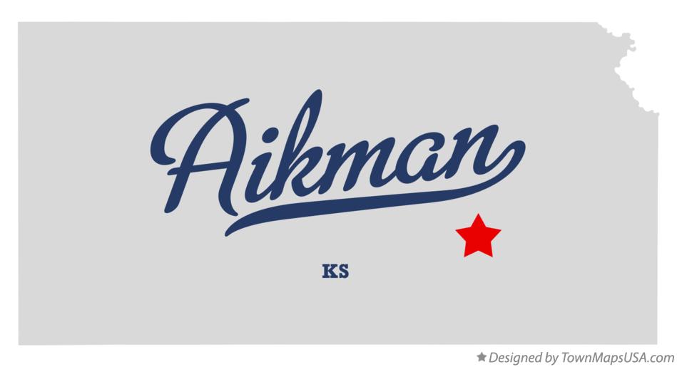 Map of Aikman Kansas KS