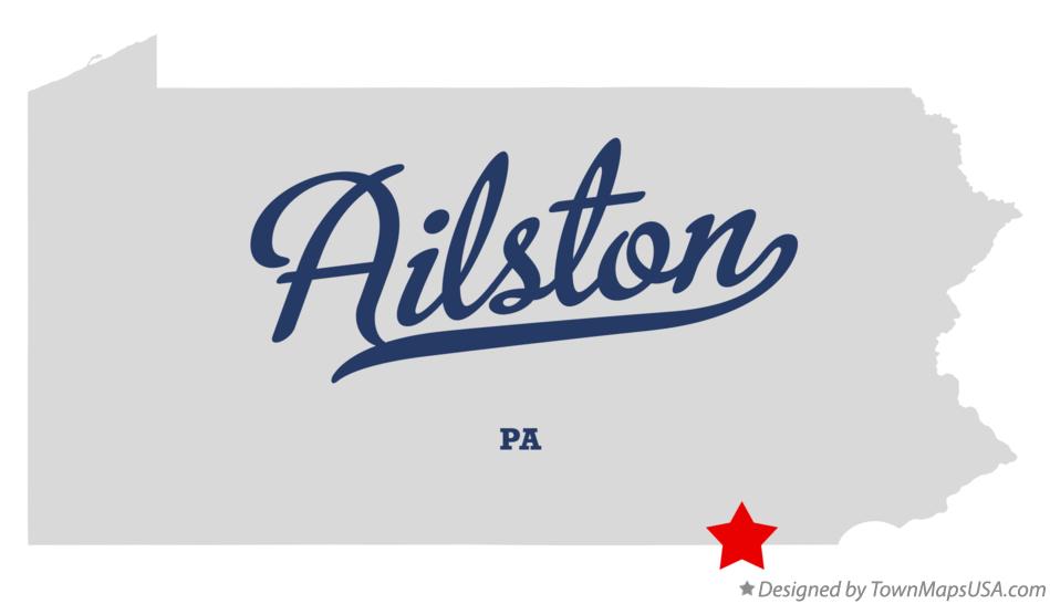 Map of Ailston Pennsylvania PA