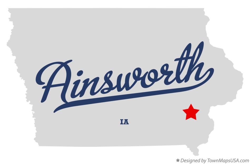 Map of Ainsworth Iowa IA