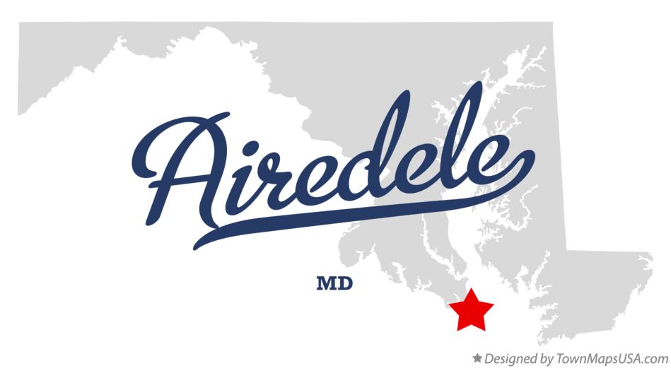 Map of Airedele Maryland MD