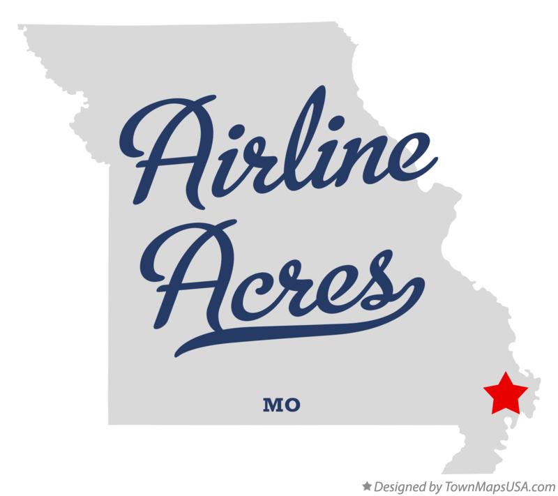 Map of Airline Acres Missouri MO