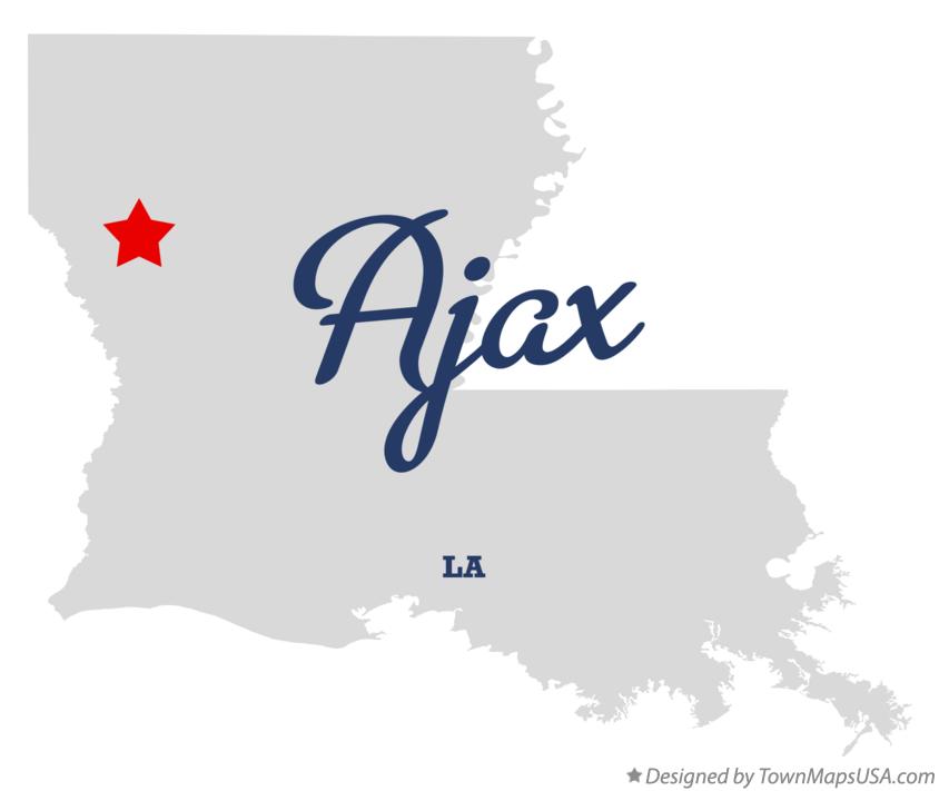 Map of Ajax Louisiana LA
