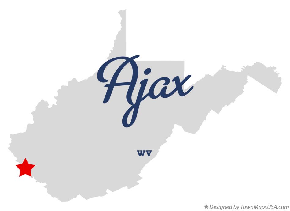 Map of Ajax West Virginia WV