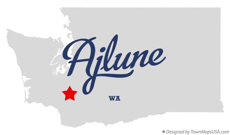 Map of Ajlune Washington WA