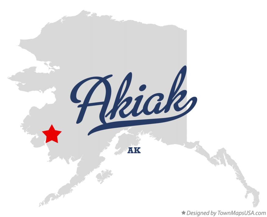Map of Akiak Alaska AK