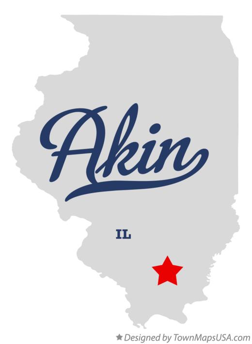 Map of Akin Illinois IL