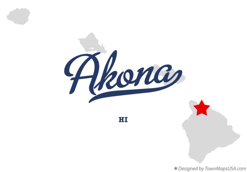 Map of Akona Hawaii HI