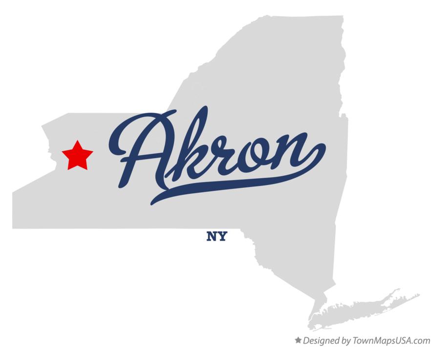Map of Akron New York NY
