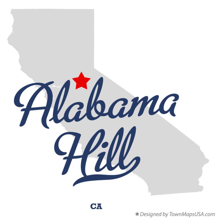 Map of Alabama Hill California CA