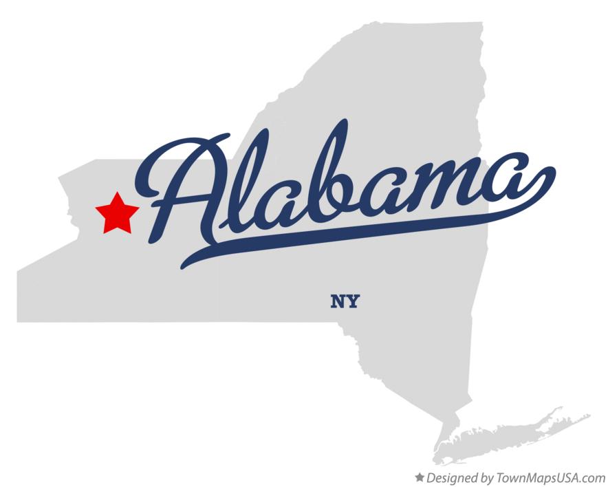 Map of Alabama New York NY