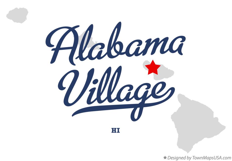 Map of Alabama Village Hawaii HI
