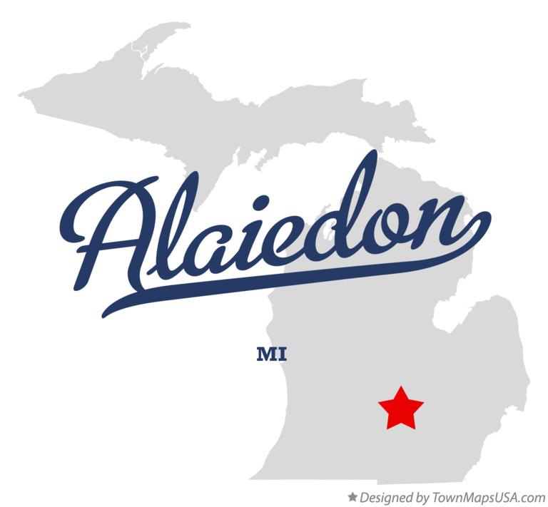 Map of Alaiedon Michigan MI