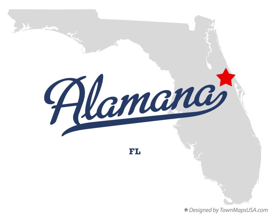Map of Alamana Florida FL