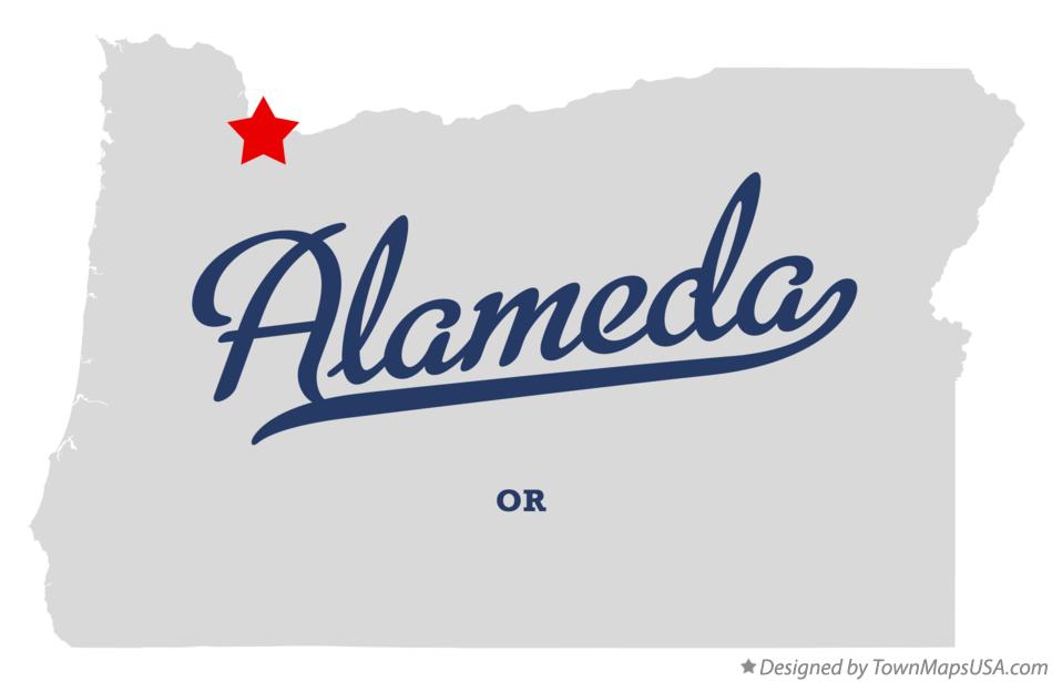 Map of Alameda Oregon OR