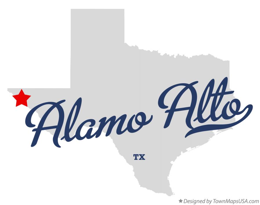 Map of Alamo Alto Texas TX