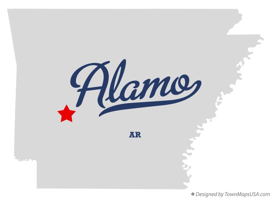 Map of Alamo Arkansas AR
