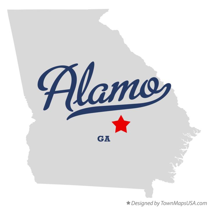 Map of Alamo Georgia GA