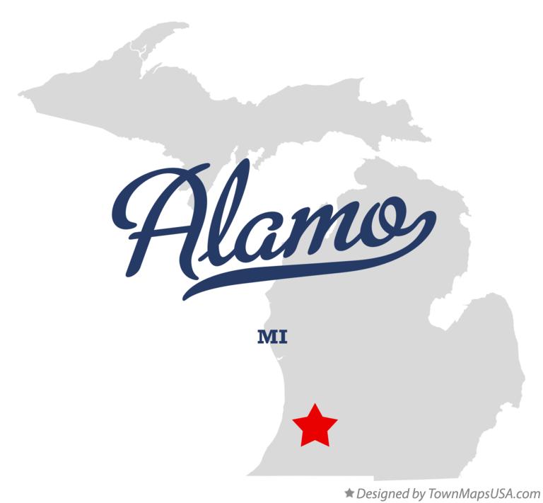Map of Alamo Michigan MI