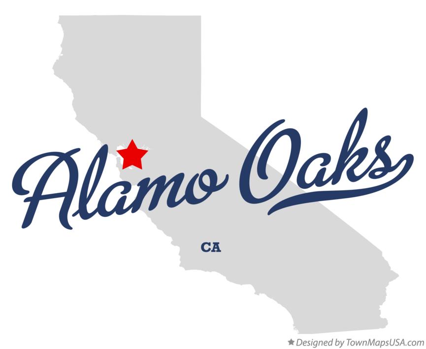 Map of Alamo Oaks California CA