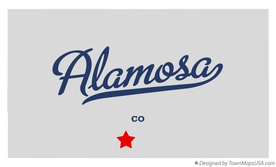 Map of Alamosa Colorado CO