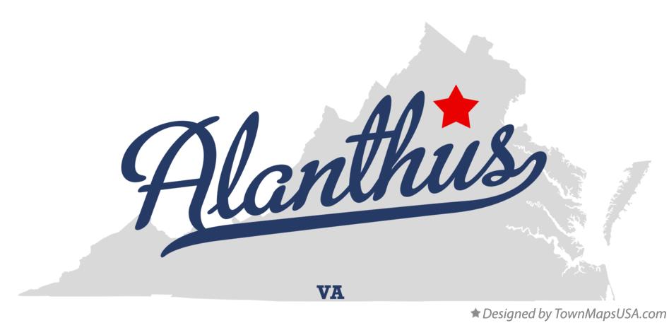 Map of Alanthus Virginia VA