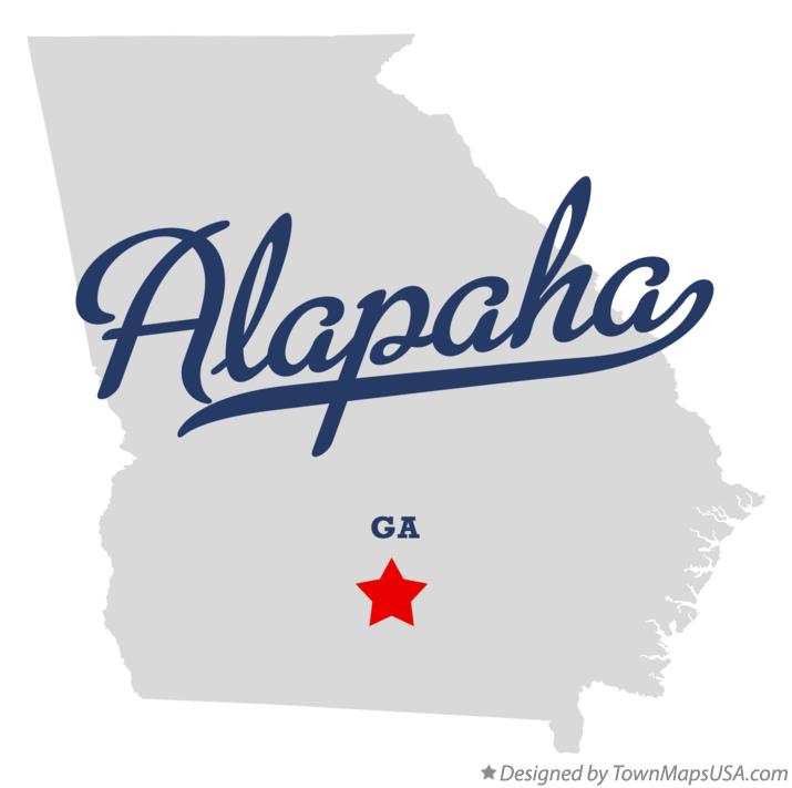 Map of Alapaha Georgia GA