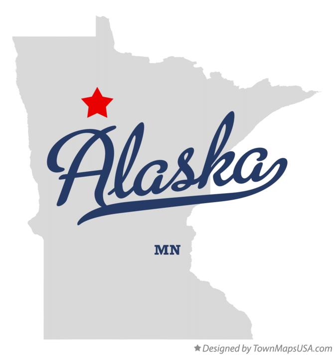 Map of Alaska Minnesota MN